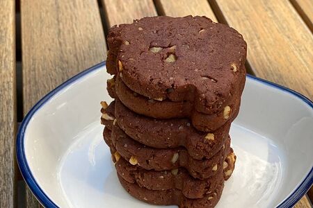 Шоколадно-ореховое печенье веган без глютена