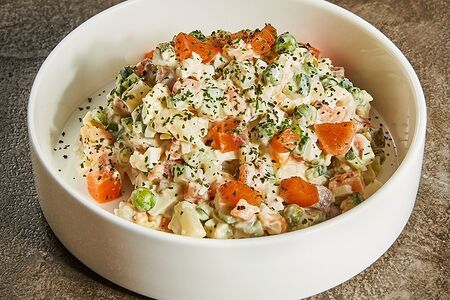 Оливье с лососем