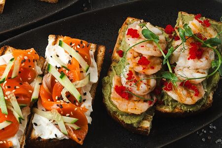 Бриошь с креветкой