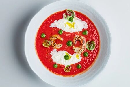 Гаспачо с креветками