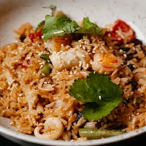Бизнес-ланч Обжаренный рис с морепродуктами