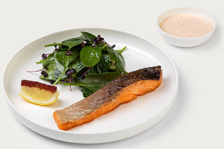 Стейк из сёмги на гриле