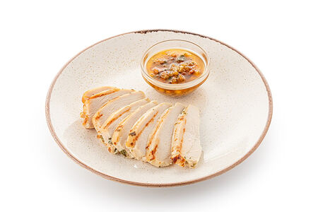 Запеченная куриная грудка с соусом Чимичурри