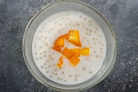 Тапиока в кокосовом молоке с манго