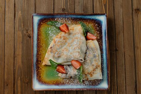 Блины с бананом и нутеллой