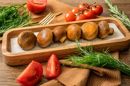 Шампиньоны на гриле