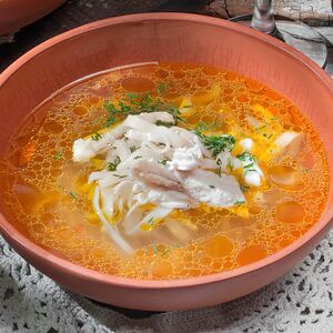 Домашний куриный суп