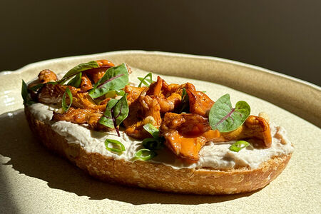 Тост с лисичками