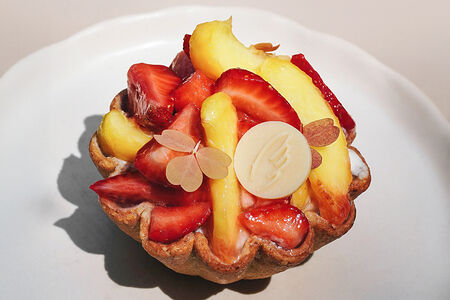 Тарт vegan клубника-персик