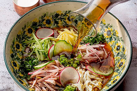 Окрошка с мясным окороком, 350гр