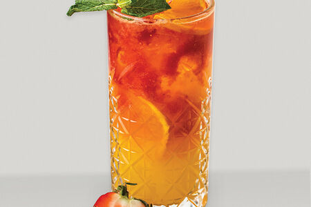 Лимонад апельсин-клубника