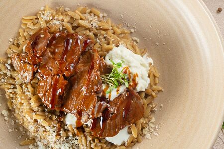 Орзо с щечками 