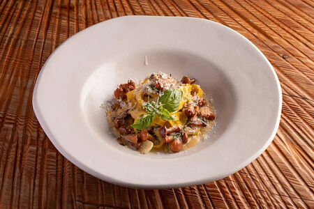 Тальятелле с лисичками