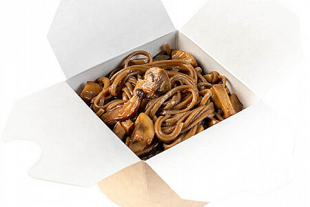 Лапша гречневая с грибами