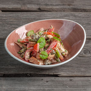 Теплый салат из зеленой фасоли