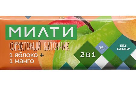Фруктовый батончик «1 яблоко + 1 манго»