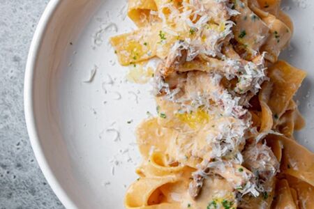 Папарделле с лисичками