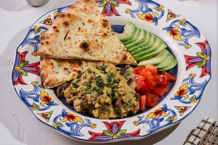 Скрембл с грибами