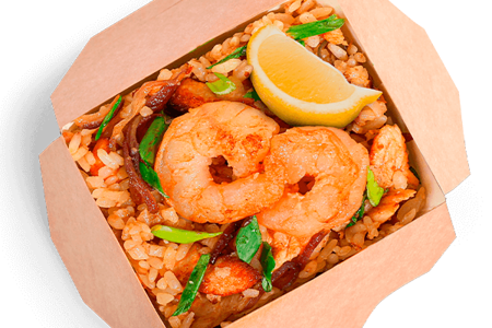 Паэлья с креветками