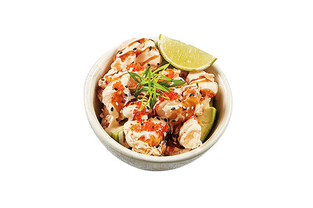 Креветки и авокадо