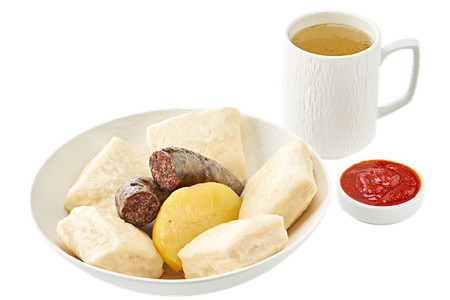 Аварский хинкал с сушёной колбасой