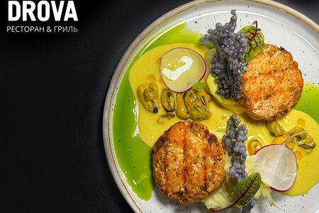 Котлеты рыбные с соусом из мидий