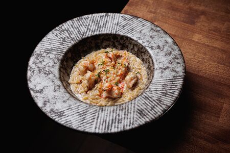 Орзо с креветками 