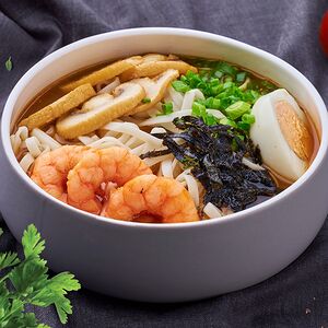 Рамен с креветками