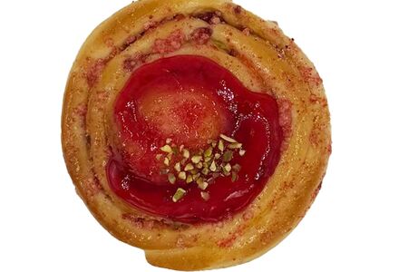 Витушка сдобная с малиной