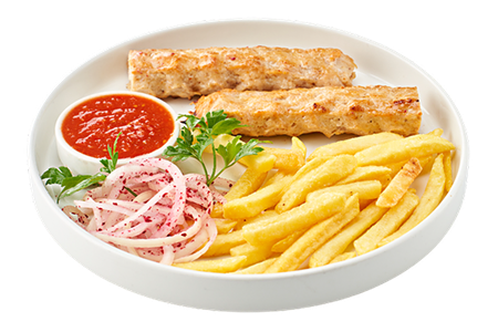 Ed_Люля куриные с картофелем фри и соусом