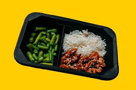 Курица с рисом в соусе с терияки