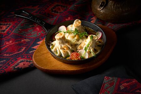 Хинкали патара с курицей и грибами