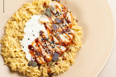 Орзо с угрем 