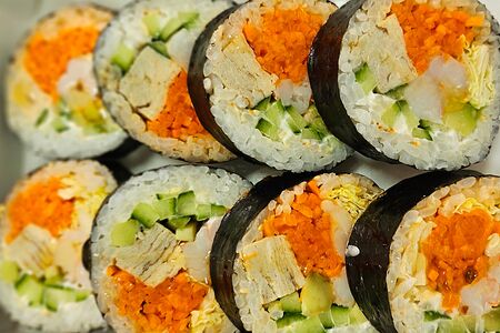 Кимпаб с тигровыми креветками