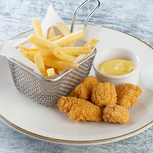 Куриные наггетсы с горчичным соусом