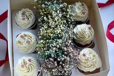 Подарочный набор Гипсофила с капкейками