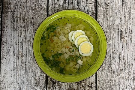Суп куриный по-французски