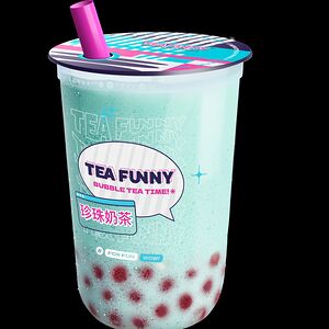 Фьюжн-шейк Голубое молоко с шариками черники S 