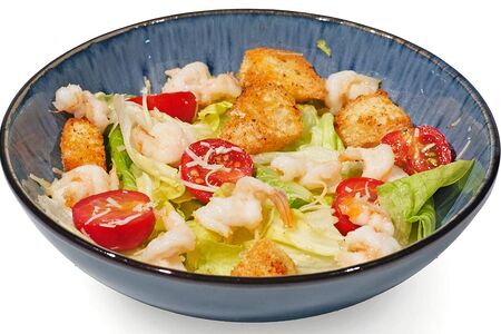 Салат Цезарь с креветками