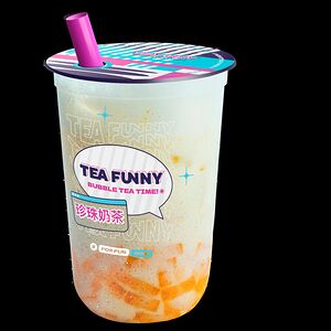 Милкшейк Ананас-Маракуйя с шариками вишня S