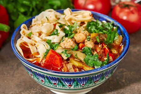 Лагман с курицей