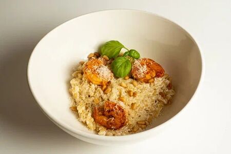 Орзо с креветками