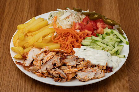 Шаверма куриная на тарелке L