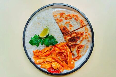 Рис карри с курицей