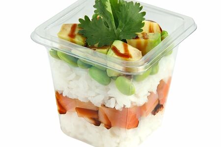 Суши-трайфл с лососем