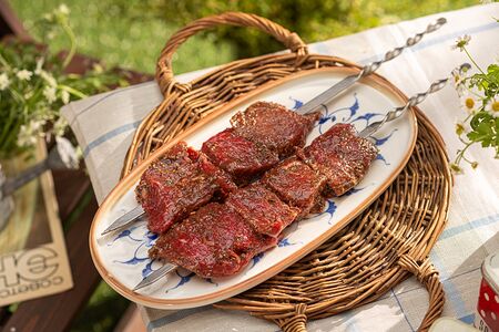 Шашлык из мраморной говядины