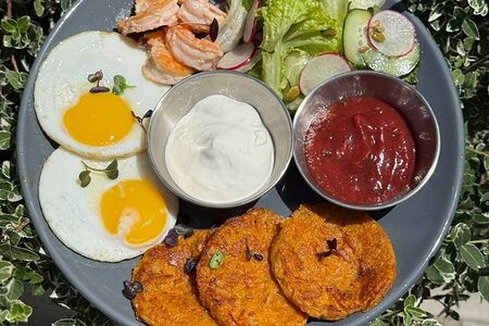 Драники из батата с аджикой