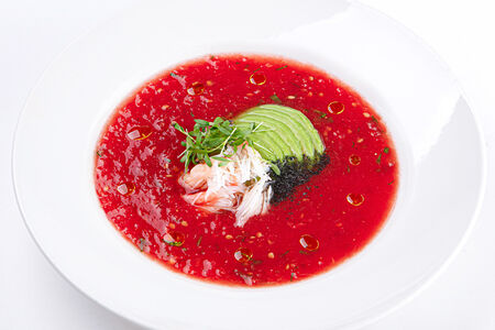 Гаспачо с крабом