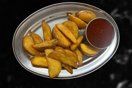 Картофельные дольки с Ким чи 