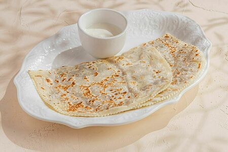 Кутабы с картофелем и лисичками 